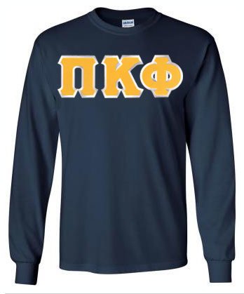 Pi Kappa Phi Long Sleeve Greek Lettered Tee — GreekU