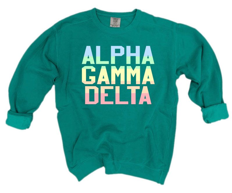 Alpha Gamma Delta Comfort Colors Pastel Sorority Sweatshirt