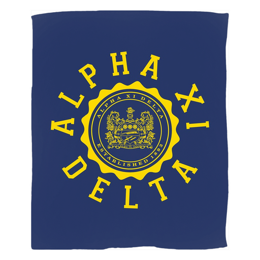 Alpha Xi  Delta Seal Fleece Blankets