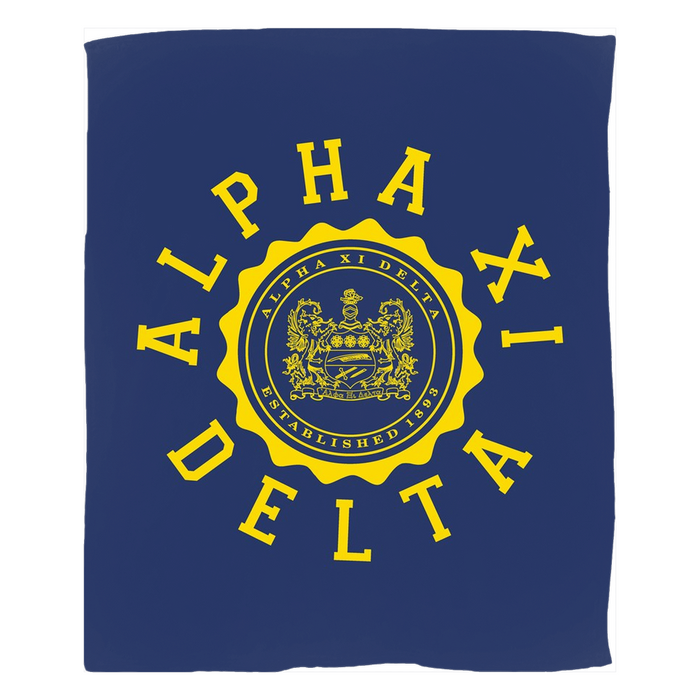 Alpha Xi Delta Seal Fleece Blankets Alpha Xi  Delta Seal Fleece Blankets