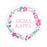 Sigma Kappa Floral Wreath Sticker