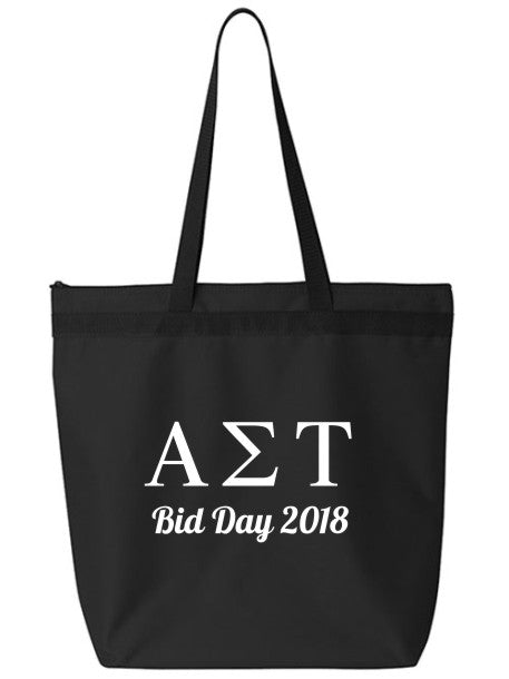 Alpha Sigma Tau Roman Letters Event Tote Bag