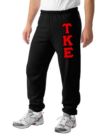 Tau Kappa Epsilon Sweatpants with Sewn-On Letters
