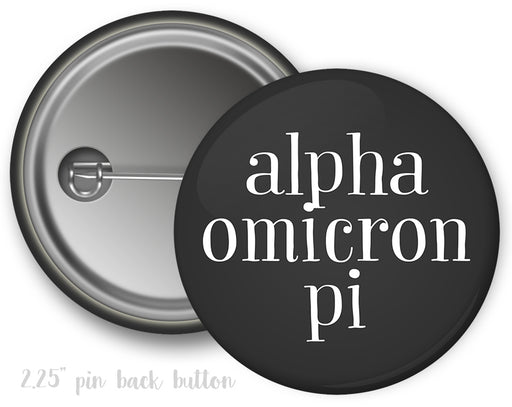 Alpha Omicron Pi Simple Text Button
