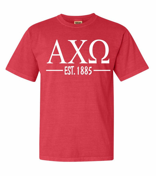 Alpha Chi Omega Comfort Colors Established Sorority T-Shirt