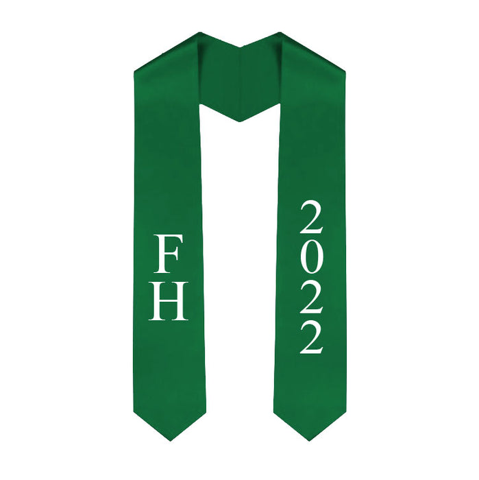 Farmhouse Vertical Grad Stole with Letters & Year