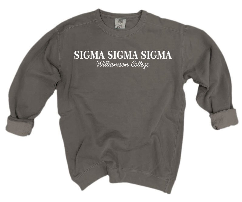 Sigma Sigma Sigma Comfort Colors Script Sorority Sweatshirt