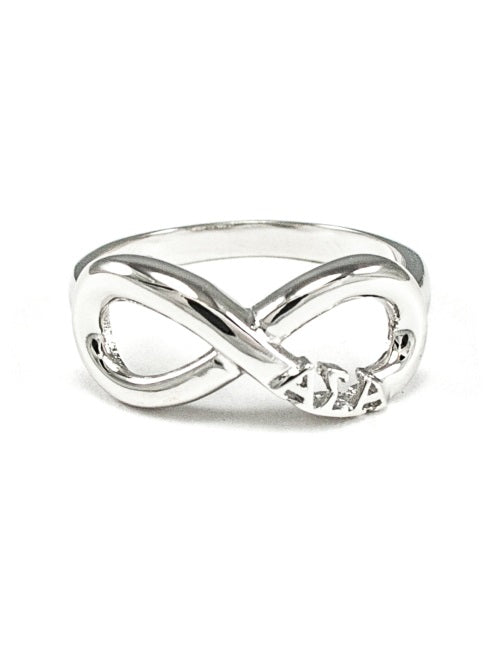 Alpha Sigma Alpha Sterling Silver Infinity Ring