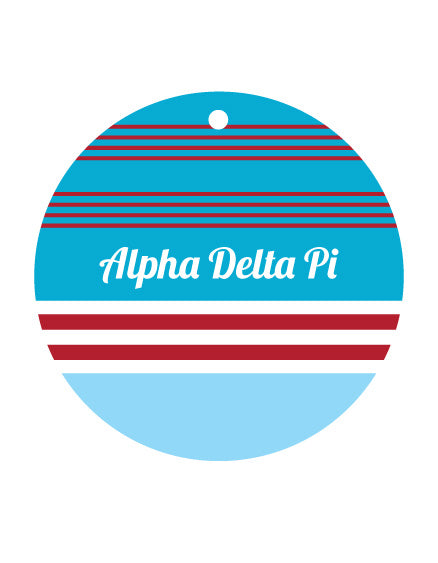Alpha Delta Pi Color Block Sunburst Ornament