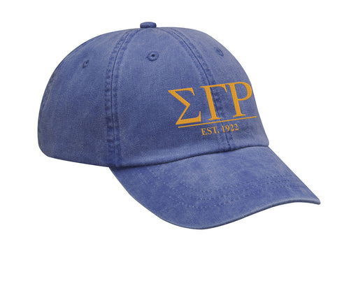 Sigma Gamma Rho Letters Year Embroidered Hat
