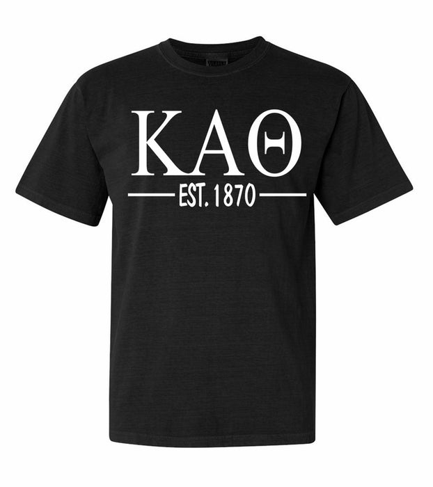 Kappa Alpha Theta Comfort Colors Established Sorority T-Shirt