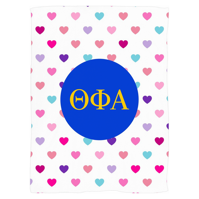 Theta Phi Alpha Hearts Fleece Blankets Theta Phi Alpha Hearts Fleece Blankets