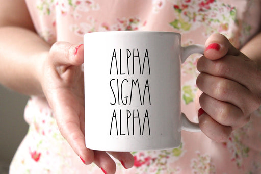 Alpha Sigma Alpha Modern Coffee Mug