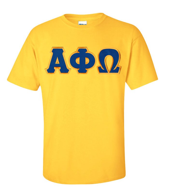 Alpha Phi Omega Lettered T Shirt — GreekU - Main Image