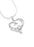 Pi Beta Phi Sterling Silver Heart Pendant with Colored Swarovski Crystal