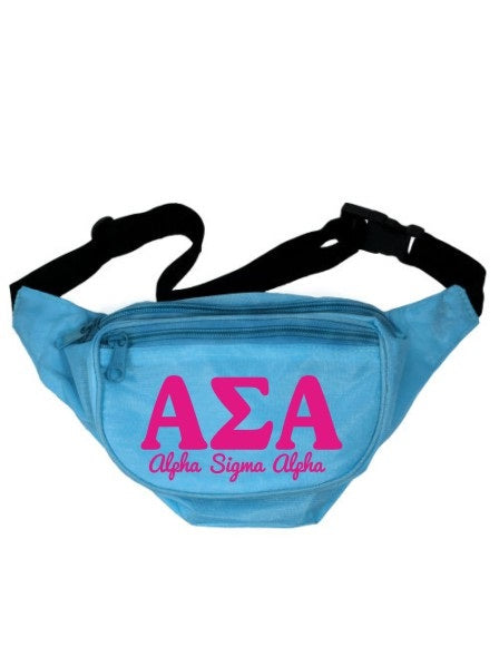 Alpha Sigma Alpha Letters Layered Fanny Pack