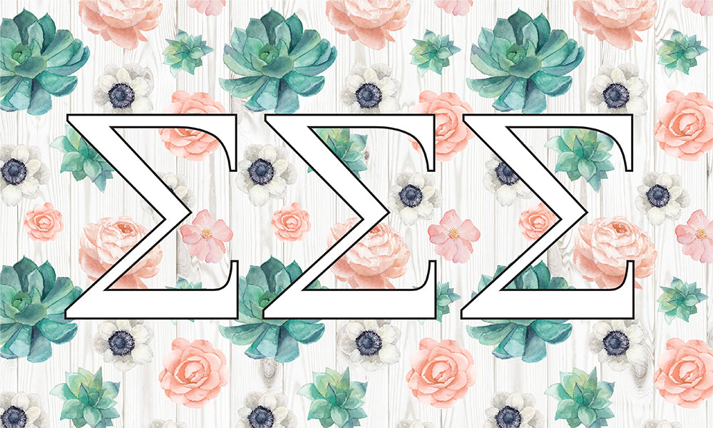 succulent flags Sigma Sigma Sigma Sorority Flags