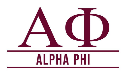 Alpha Phi Custom Greek Letter Sticker - 2.5