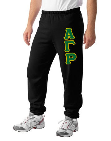 Alpha Gamma Rho Sweatpants with Sewn-On Letters