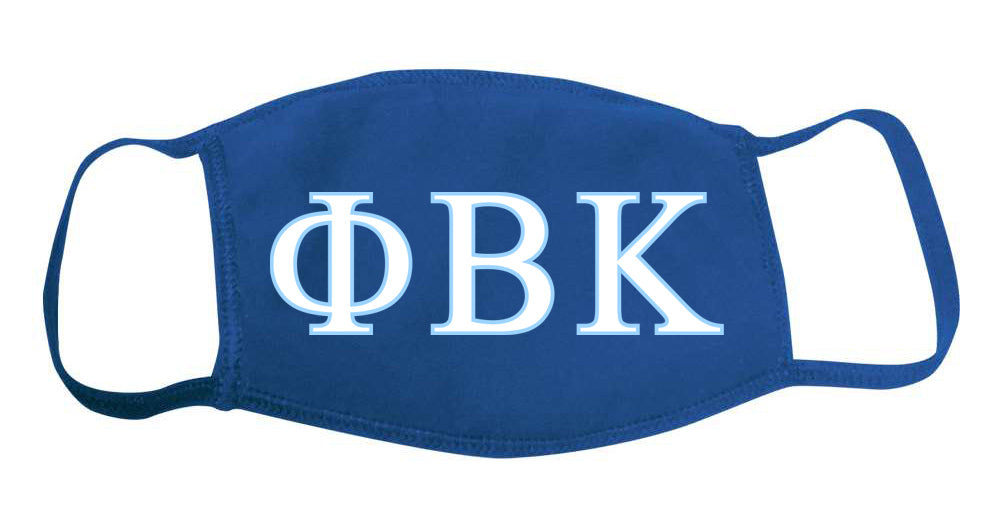 Phi Beta Kappa Face Mask With Big Greek Letters