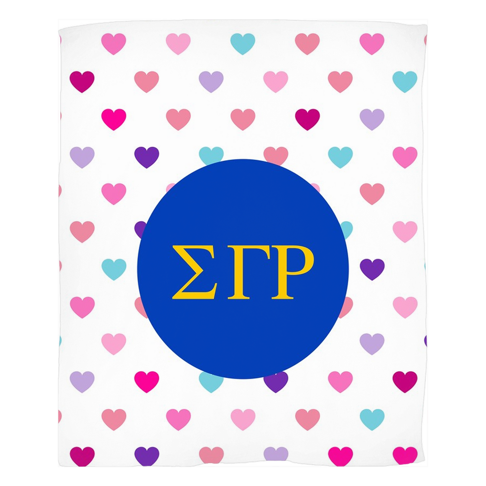 Sigma Gamma Rho Hearts Fleece Blankets Sigma Gamma Rho Hearts Fleece Blankets