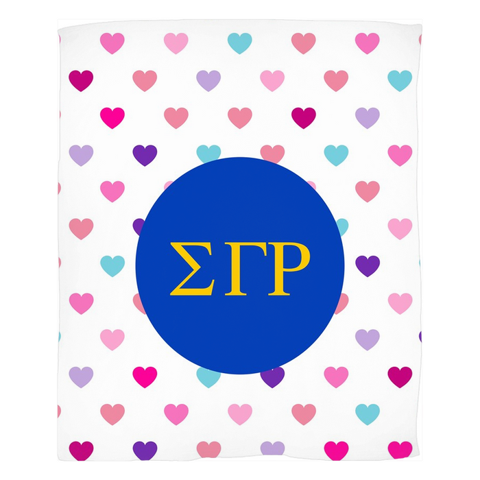 Sigma Gamma Rho Hearts Fleece Blankets Sigma Gamma Rho Hearts Fleece Blankets