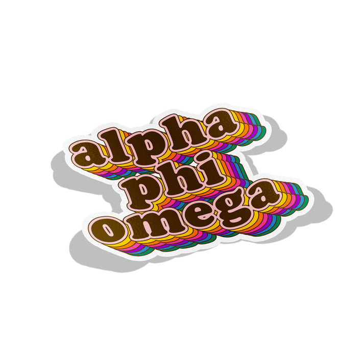 Alpha Phi Omega Retro Sorority Decal