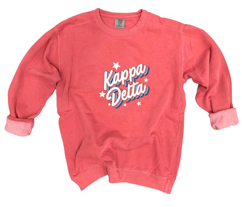 Kappa Delta Comfort Colors Throwback Sorority Sweatshirt