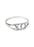 Chi Omega Sterling Silver Ring with Lab Created Clear Diamond