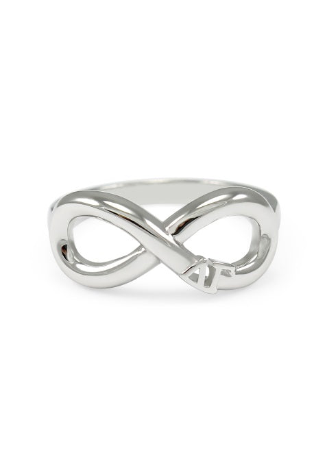 Delta Gamma Sterling Silver Infinity Ring