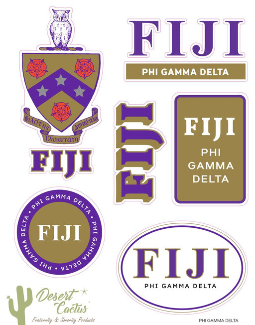 Phi Gamma Delta Traditional Decal Set