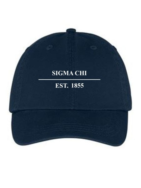 Sigma Chi Line Year Embroidered Hat