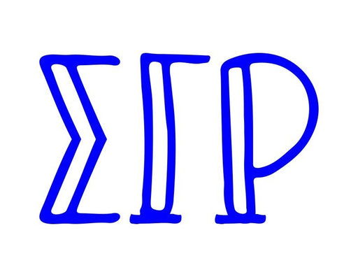 Sigma Gamma Rho Inline Greek Letter Sticker - 2.5