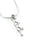 Kappa Kappa Gamma Sterling Silver Lavaliere Pendant with Clear Swarovski Crystal