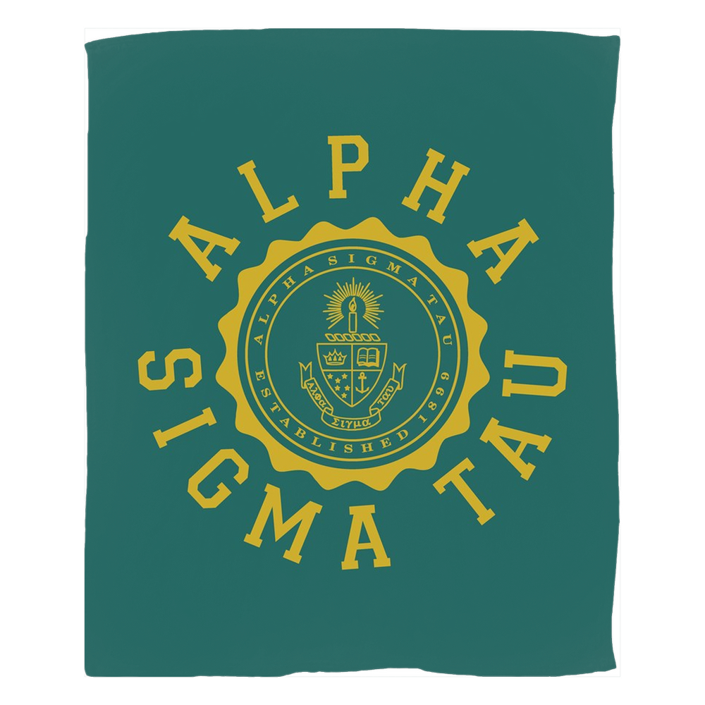 Alpha Sigma Tau Seal Fleece Blankets Alpha Sigma Tau Seal Fleece Blankets