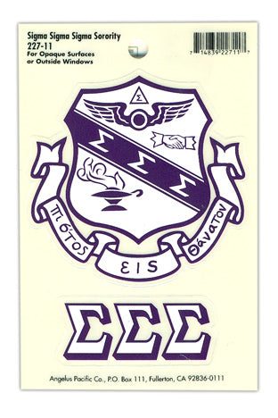 Sigma Sigma Sigma Crest Decal
