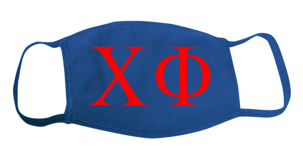 Chi Phi Face Mask With Big Greek Letters