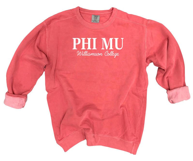 Phi Mu Comfort Colors Script Sorority Sweatshirt