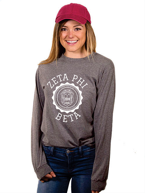 Zeta Phi Beta Crest Long Sleeve Shirt