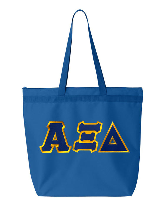 Alpha Xi Delta Greek Lettered Game Day Tote