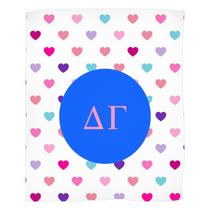 Delta Gamma Hearts Fleece Blankets Delta Gamma Hearts Fleece Blankets