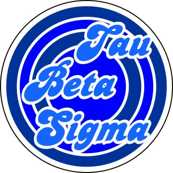 Tau Beta Sigma Funky Circle Sticker