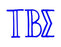 Tau Beta Sigma Inline Greek Letter Sticker - 2.5