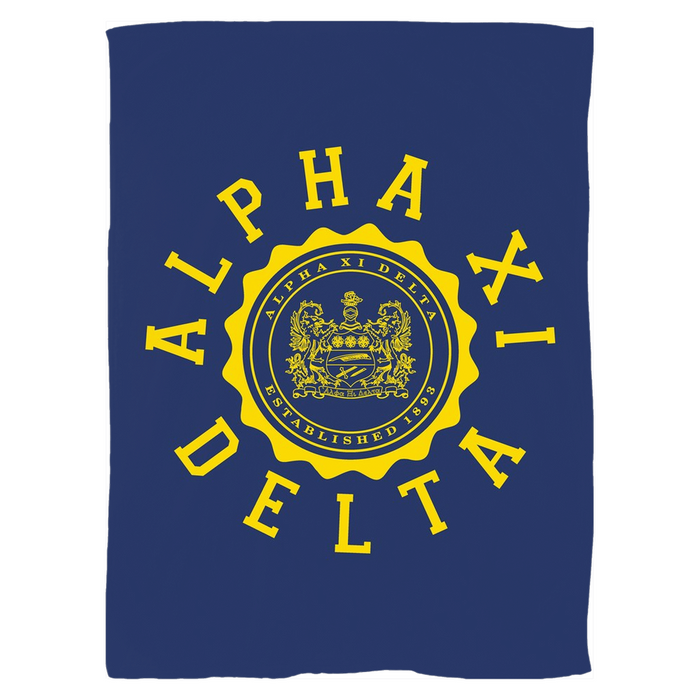 Alpha Xi Delta Seal Fleece Blankets Alpha Xi  Delta Seal Fleece Blankets