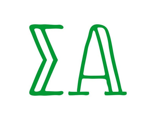 Sigma Alpha Inline Greek Letter Sticker - 2.5