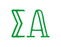 Sigma Alpha Inline Greek Letter Sticker - 2.5