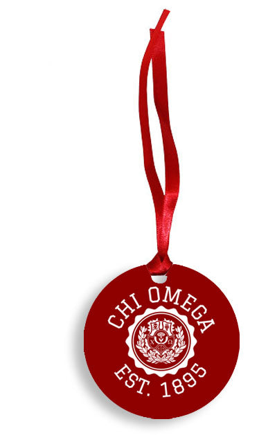 Chi Omega Crest Ornament