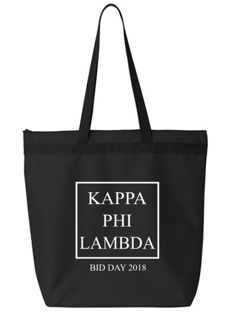 Kappa Phi Lambda Box Stacked Event Tote Bag
