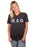 Kappa Alpha Theta Unisex V-Neck T-Shirt with Sewn-On Letters