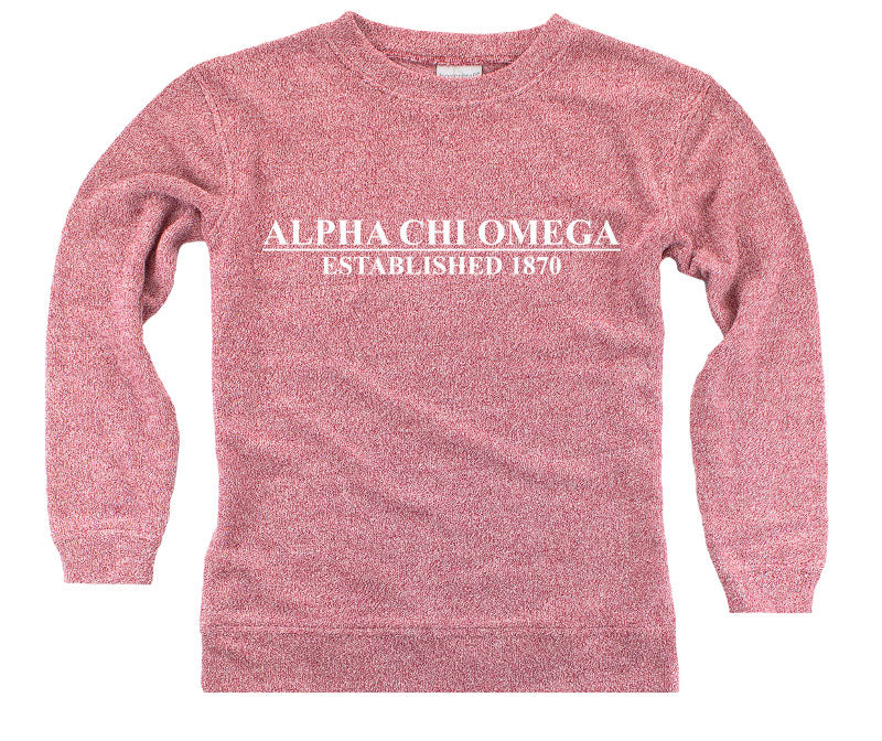 Alpha Chi Omega Year Established Cozy Sweater